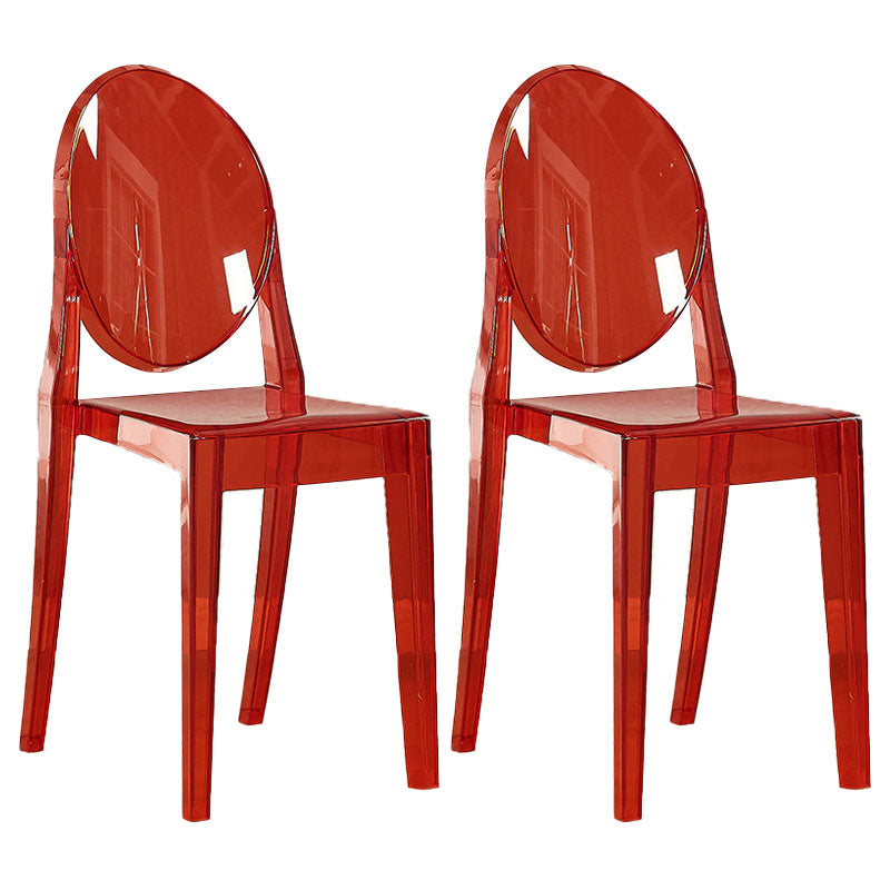 Silla lateral de plástico moderna con acabado mate, silla de comedor con respaldo abierto