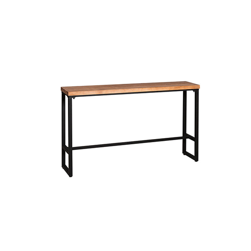Modern Style Brown Bar Table Solid Wood and Iron Milk Tea Shop Bar Table