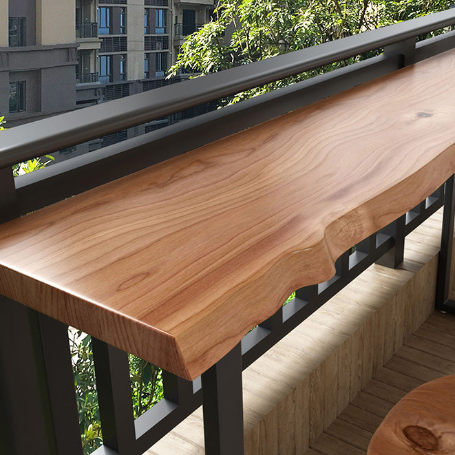 Brown Modern Style Specialty Table in Solid Wood and Iron Coffee Shop Bar Table