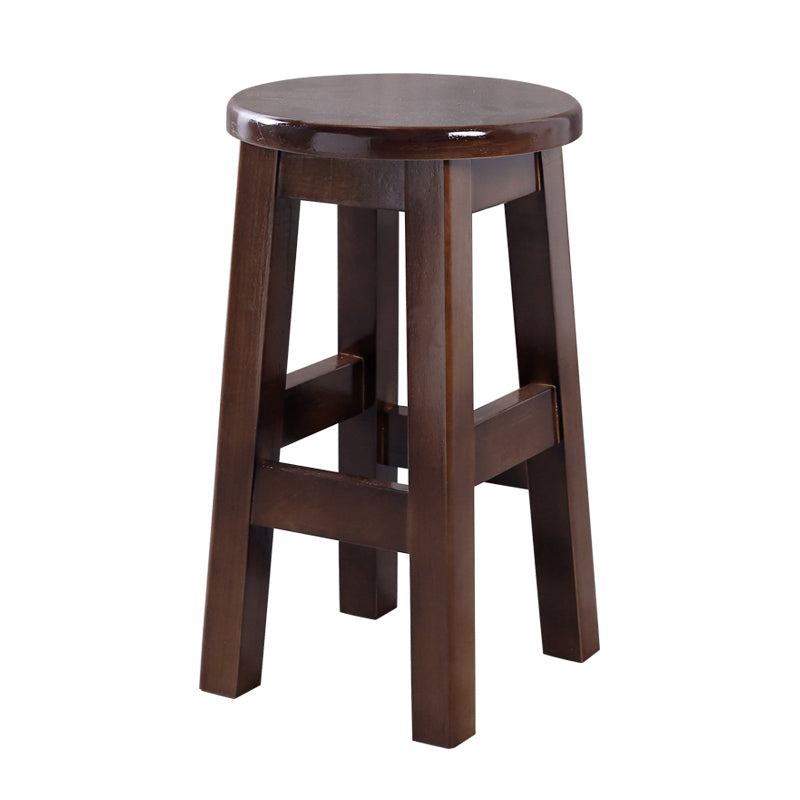 Taburete contemporáneo de barra de goma taburete de bar de interior con asiento de madera y reposapiés
