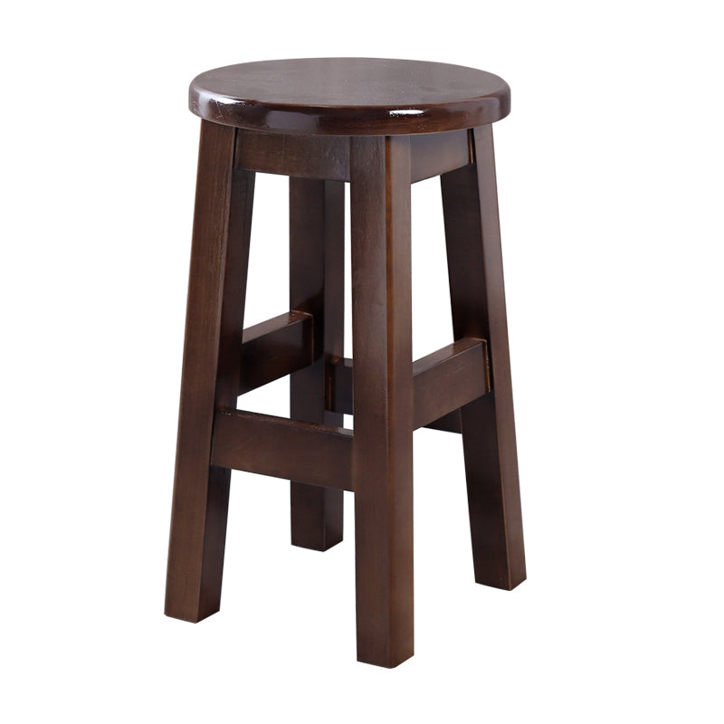 Taburete contemporáneo de barra de goma taburete de bar de interior con asiento de madera y reposapiés