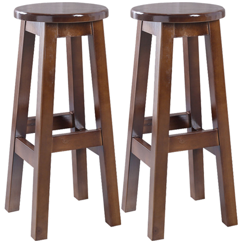 Taburete contemporáneo de barra de goma taburete de bar de interior con asiento de madera y reposapiés