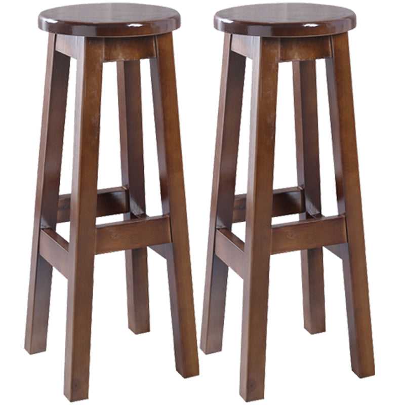 Taburete contemporáneo de barra de goma taburete de bar de interior con asiento de madera y reposapiés