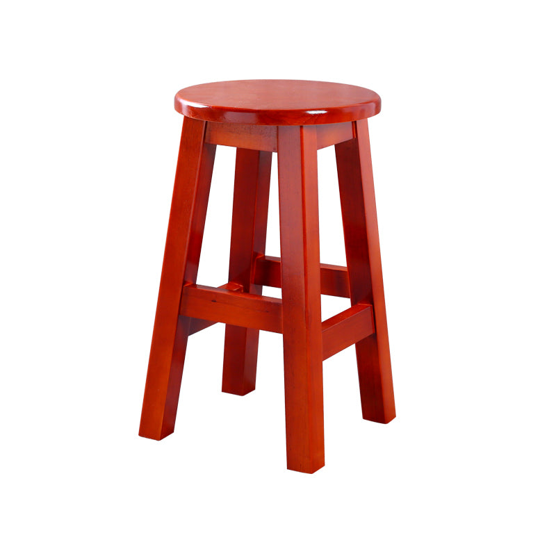 Taburete contemporáneo de barra de goma taburete de bar de interior con asiento de madera y reposapiés