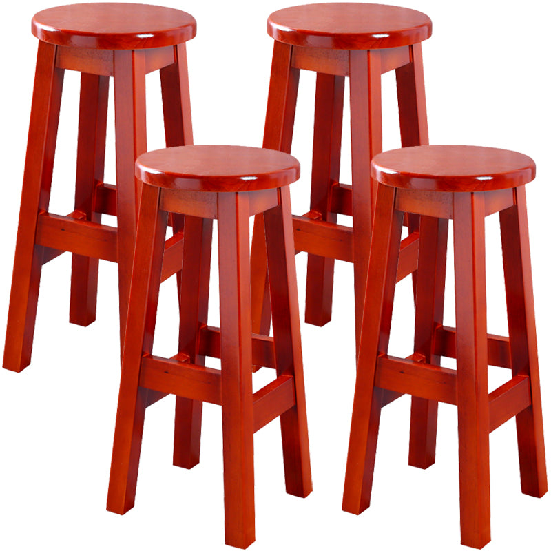 Taburete contemporáneo de barra de goma taburete de bar de interior con asiento de madera y reposapiés