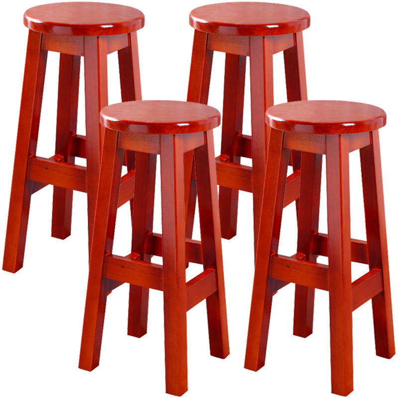 Taburete contemporáneo de barra de goma taburete de bar de interior con asiento de madera y reposapiés