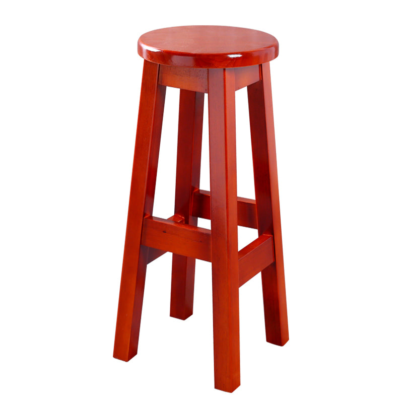 Taburete contemporáneo de barra de goma taburete de bar de interior con asiento de madera y reposapiés