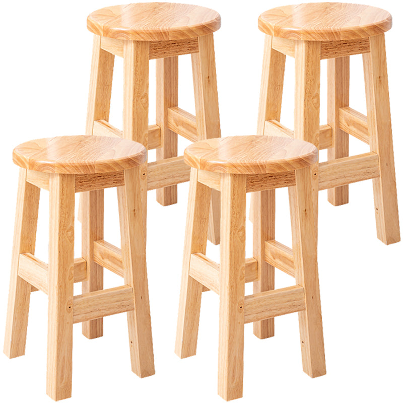 Taburete contemporáneo de barra de goma taburete de bar de interior con asiento de madera y reposapiés