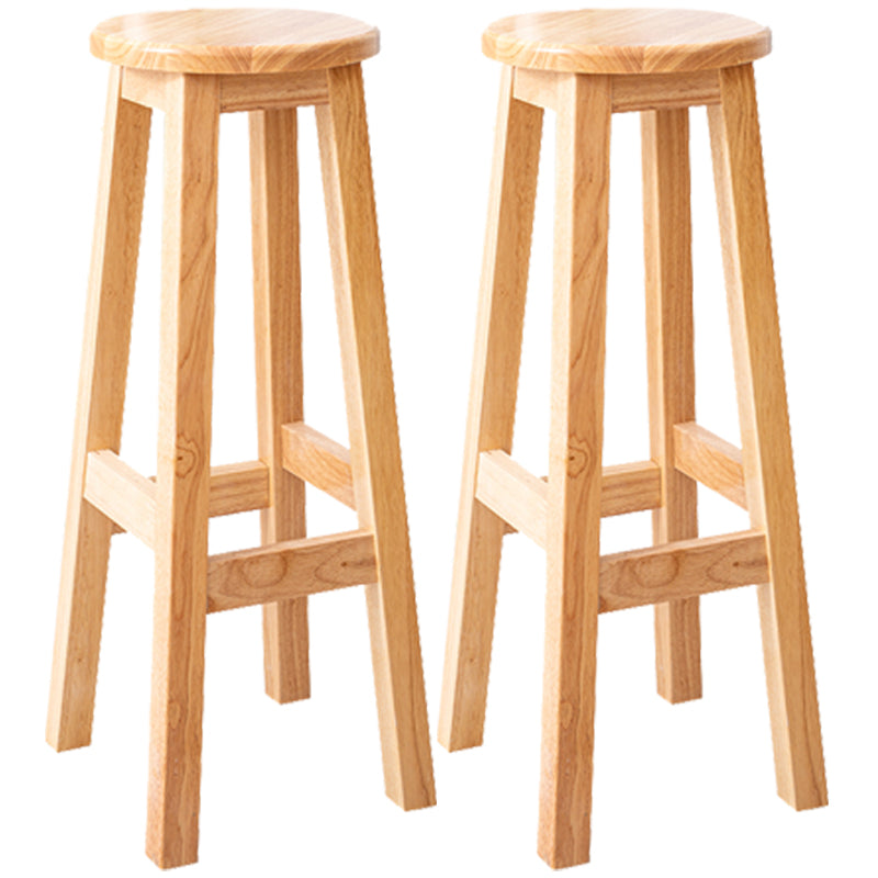 Taburete contemporáneo de barra de goma taburete de bar de interior con asiento de madera y reposapiés