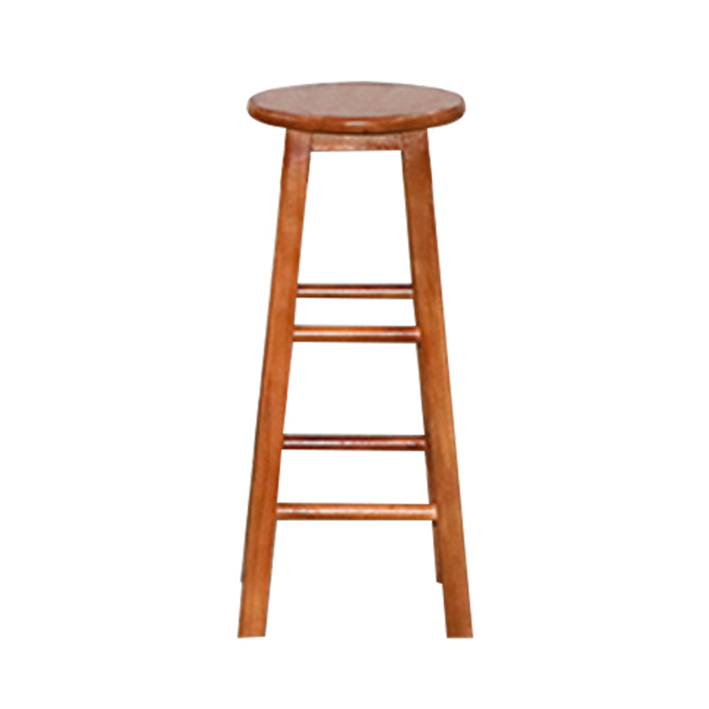 Moderner Tresenhocker ohne Armlehnen, Holz-Kassierer-Barhocker mit Holzsitz und Pedal