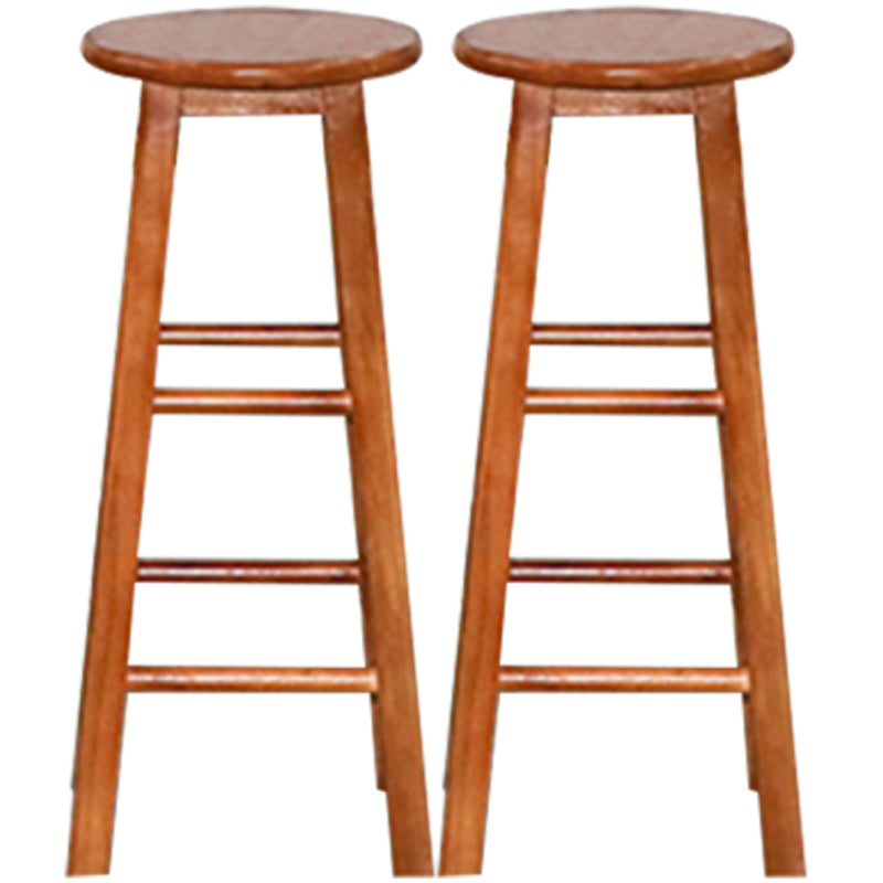 Taburete de bar moderno sin brazos con respaldo, taburete de bar de madera con asiento y pedal de madera