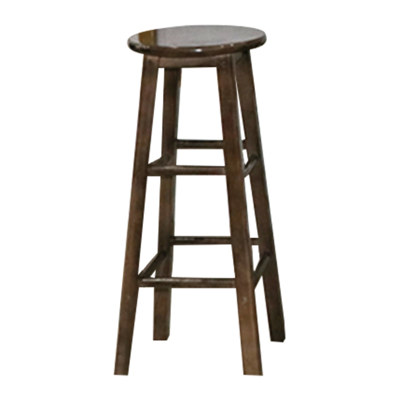 Moderner Tresenhocker ohne Armlehnen, Holz-Kassierer-Barhocker mit Holzsitz und Pedal