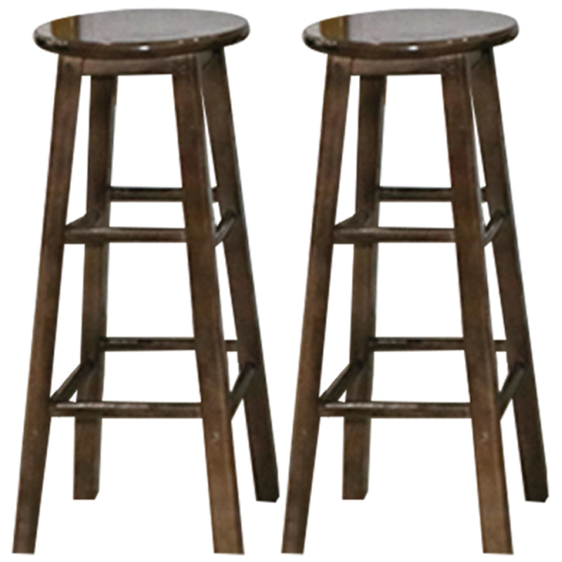 Taburete de bar moderno sin brazos con respaldo, taburete de bar de madera con asiento y pedal de madera