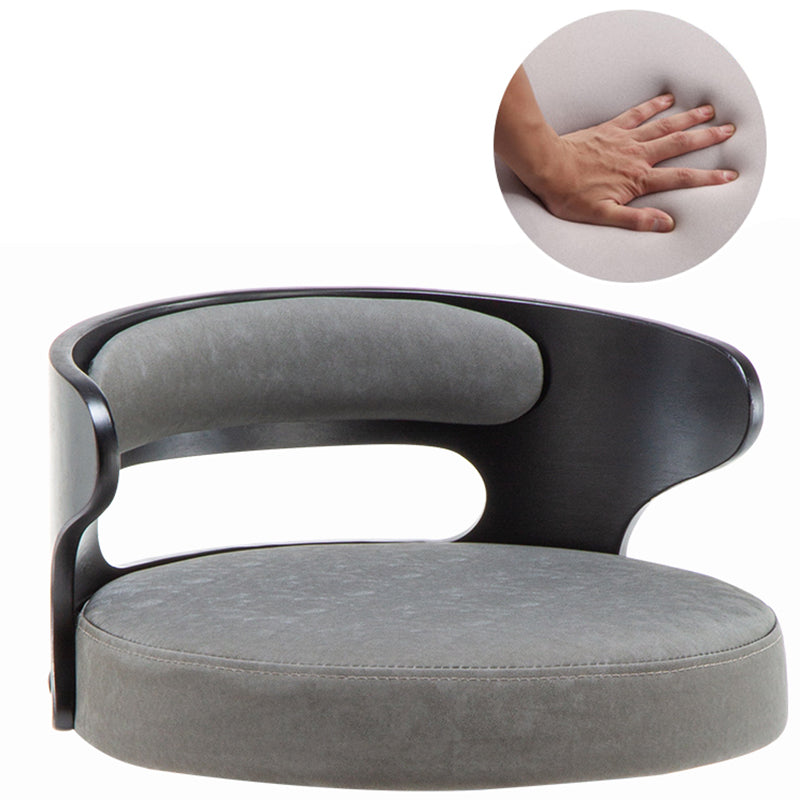 Industrial Style Bar Stool Round Leather Seat with Adjustable Height for Counter Bar