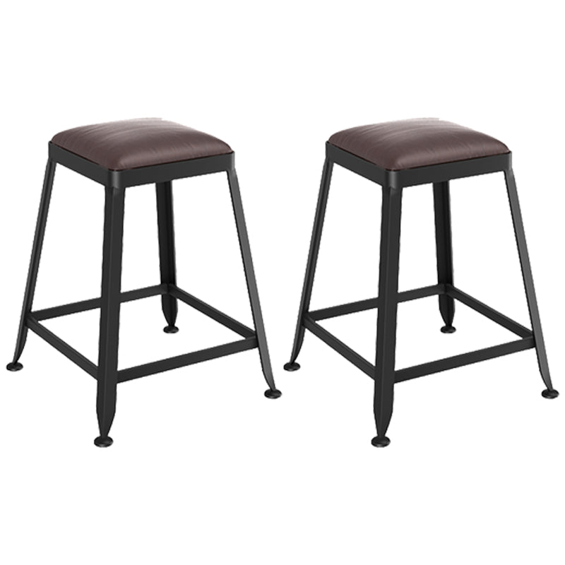 Taburete de bar interior de madera maciza de metal contemporáneo con respaldo
