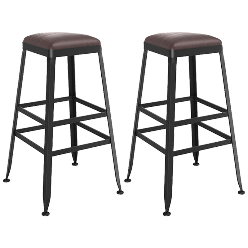 Taburete de bar interior de madera maciza de metal contemporáneo con respaldo