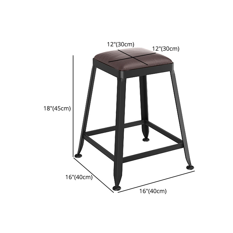 Taburete de bar interior de madera maciza de metal contemporáneo con respaldo