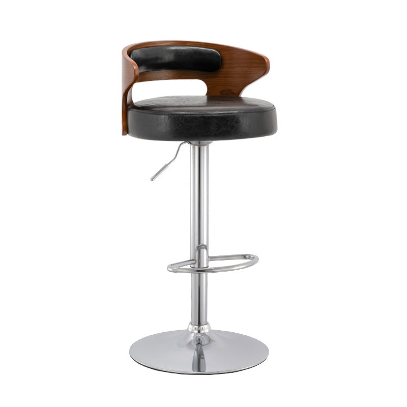 Moderner Metallhocker mit drehbarem und höhenverstellbarem, schlichtem Barhocker für das Wohnzimmer