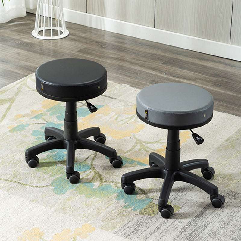 Contemporary Swivel Adjustable Height Bar Stool Indoor Bar Stool with Backless
