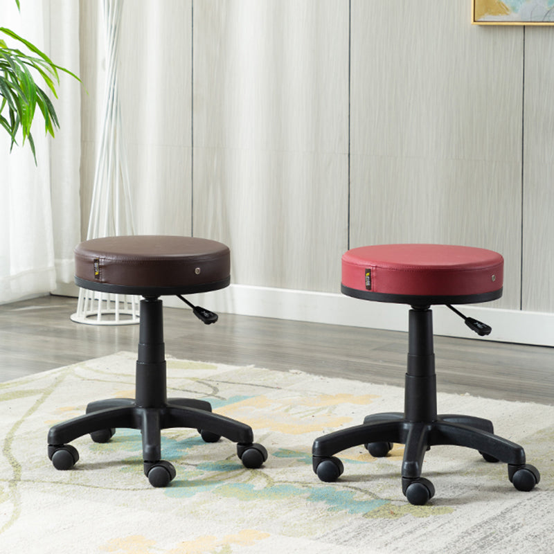 Contemporary Swivel Adjustable Height Bar Stool Indoor Bar Stool with Backless