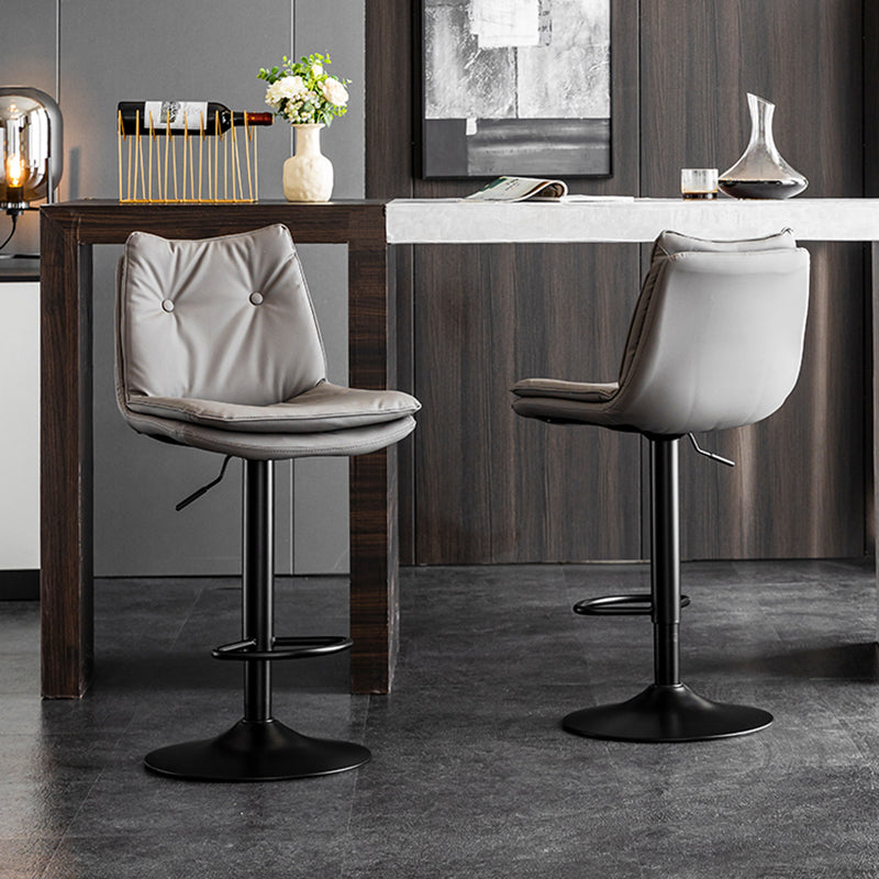 Contemporary Swivel Adjustable Height Barstool Indoor Bar Stool with Low Back