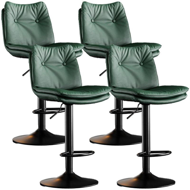 Contemporary Swivel Adjustable Height Barstool Indoor Bar Stool with Low Back