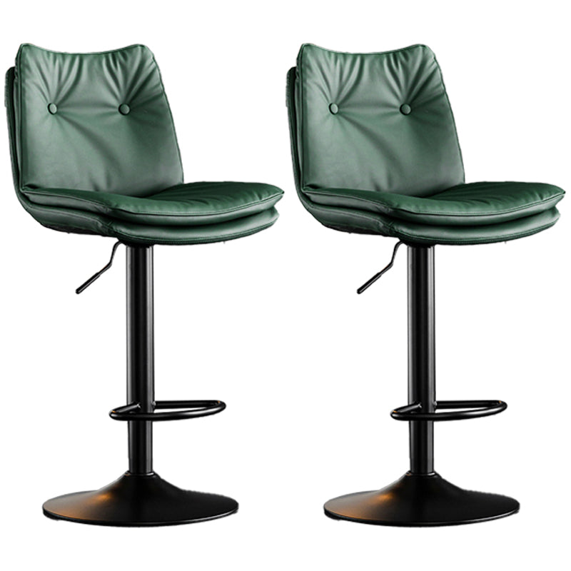Contemporary Swivel Adjustable Height Barstool Indoor Bar Stool with Low Back