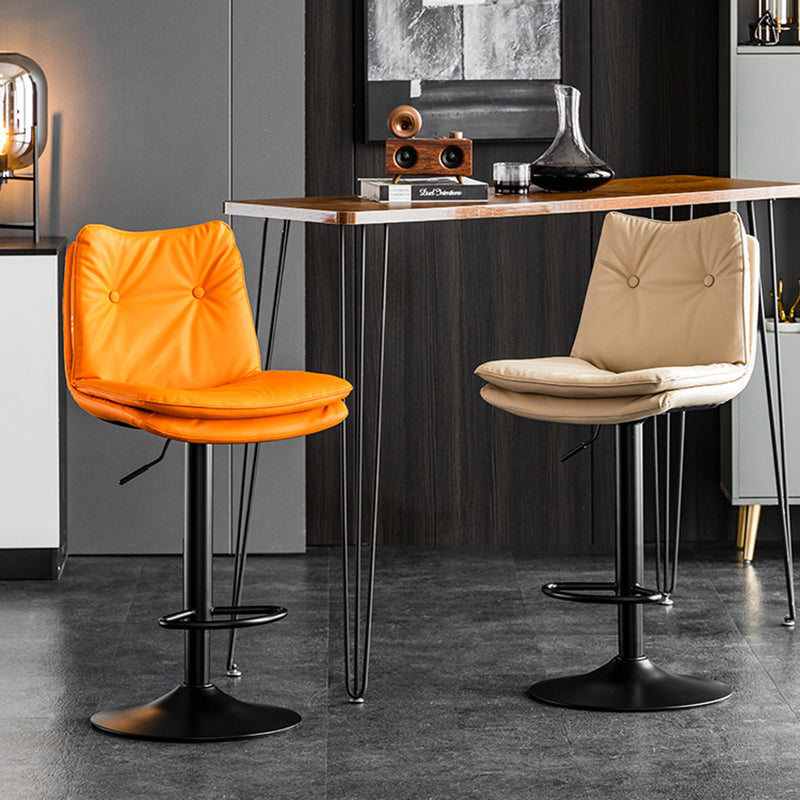 Contemporary Swivel Adjustable Height Barstool Indoor Bar Stool with Low Back