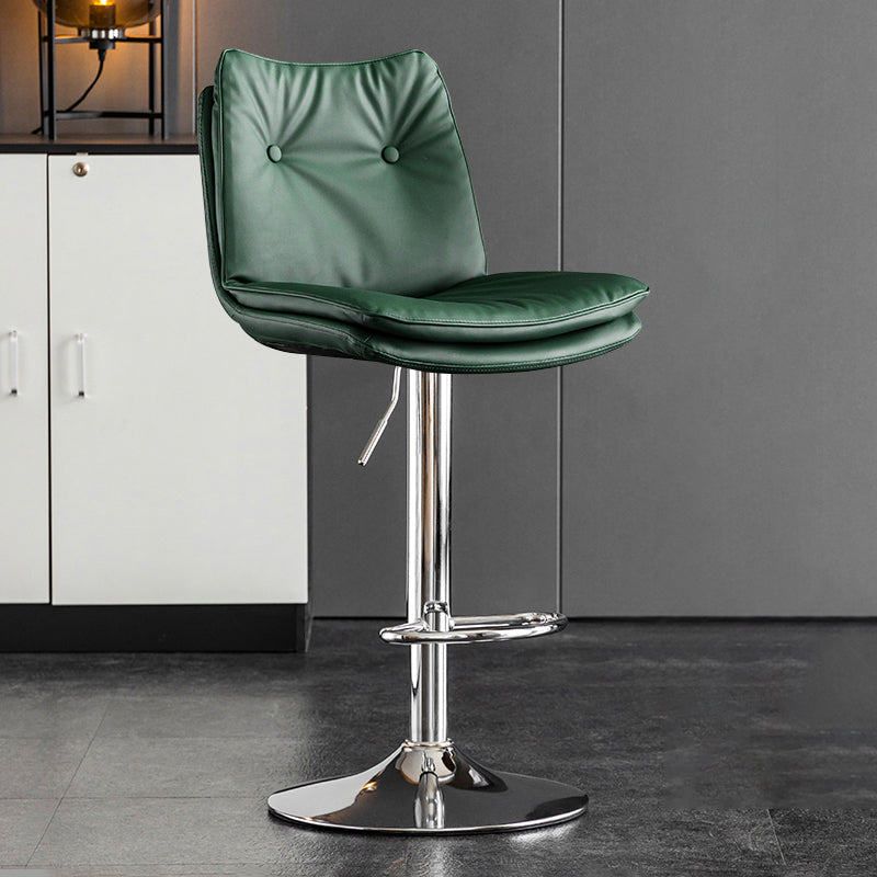 Contemporary Swivel Adjustable Height Barstool Indoor Bar Stool with Low Back