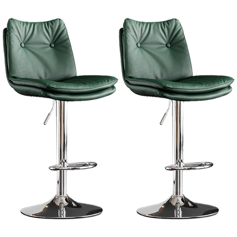 Contemporary Swivel Adjustable Height Barstool Indoor Bar Stool with Low Back
