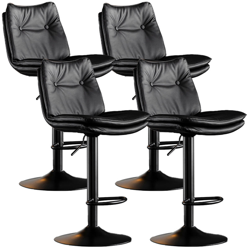 Contemporary Swivel Adjustable Height Barstool Indoor Bar Stool with Low Back