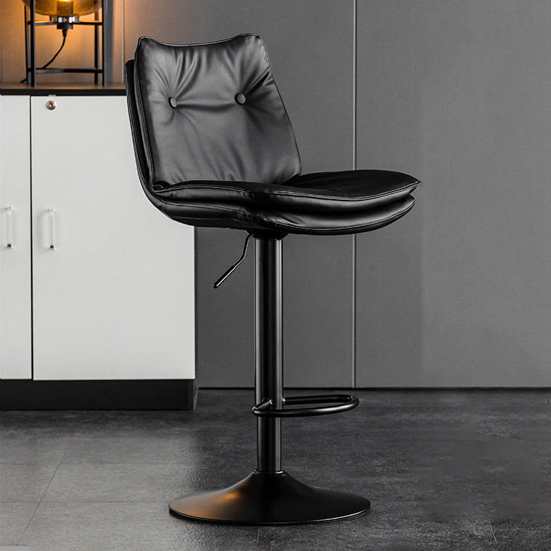 Contemporary Swivel Adjustable Height Barstool Indoor Bar Stool with Low Back