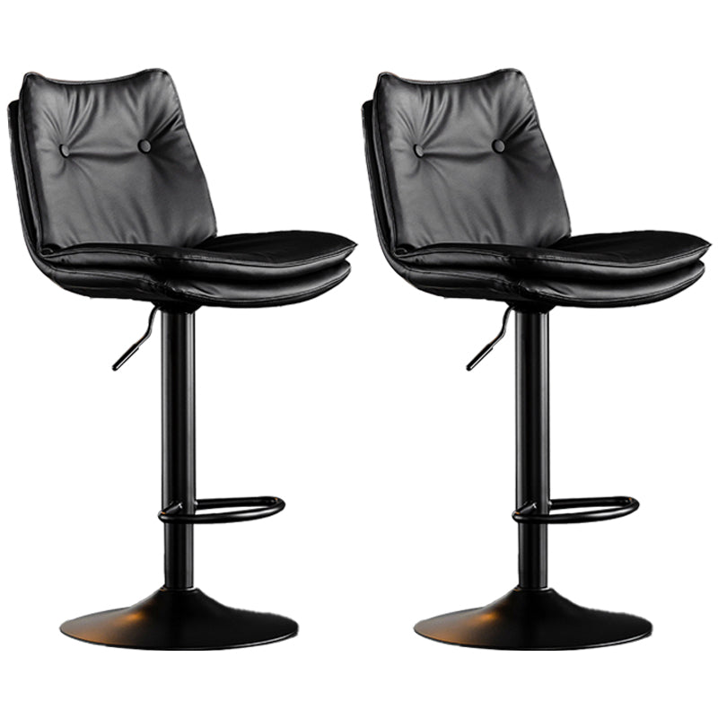 Contemporary Swivel Adjustable Height Barstool Indoor Bar Stool with Low Back