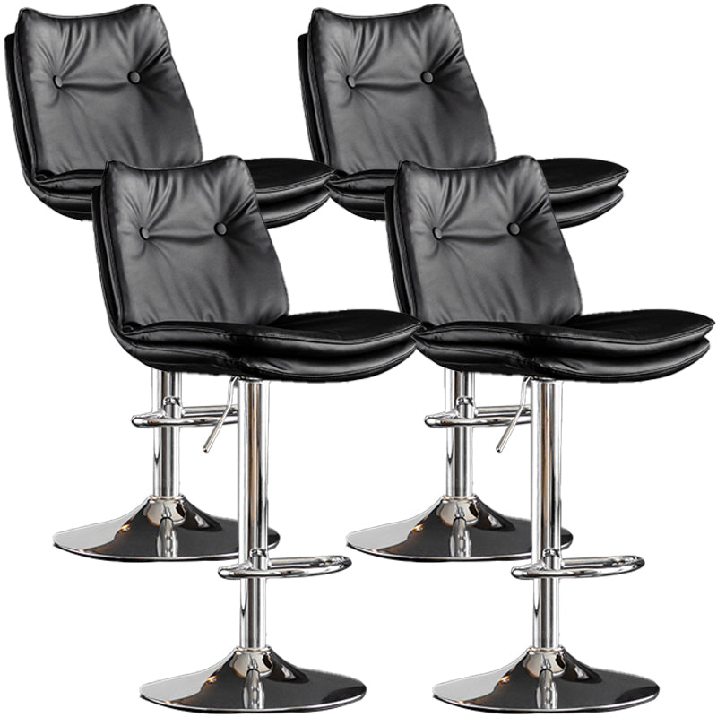 Contemporary Swivel Adjustable Height Barstool Indoor Bar Stool with Low Back
