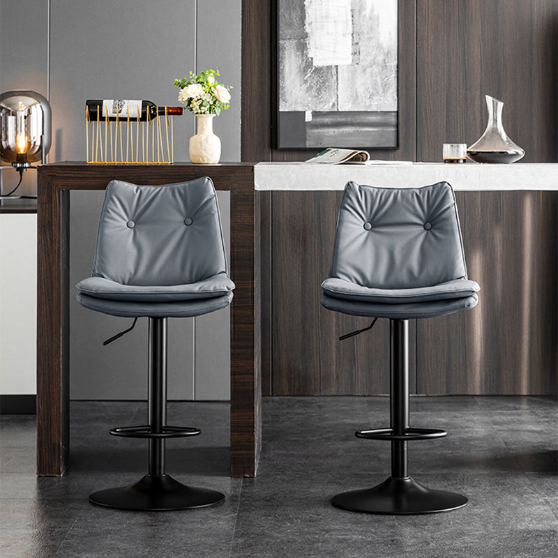 Contemporary Swivel Adjustable Height Barstool Indoor Bar Stool with Low Back