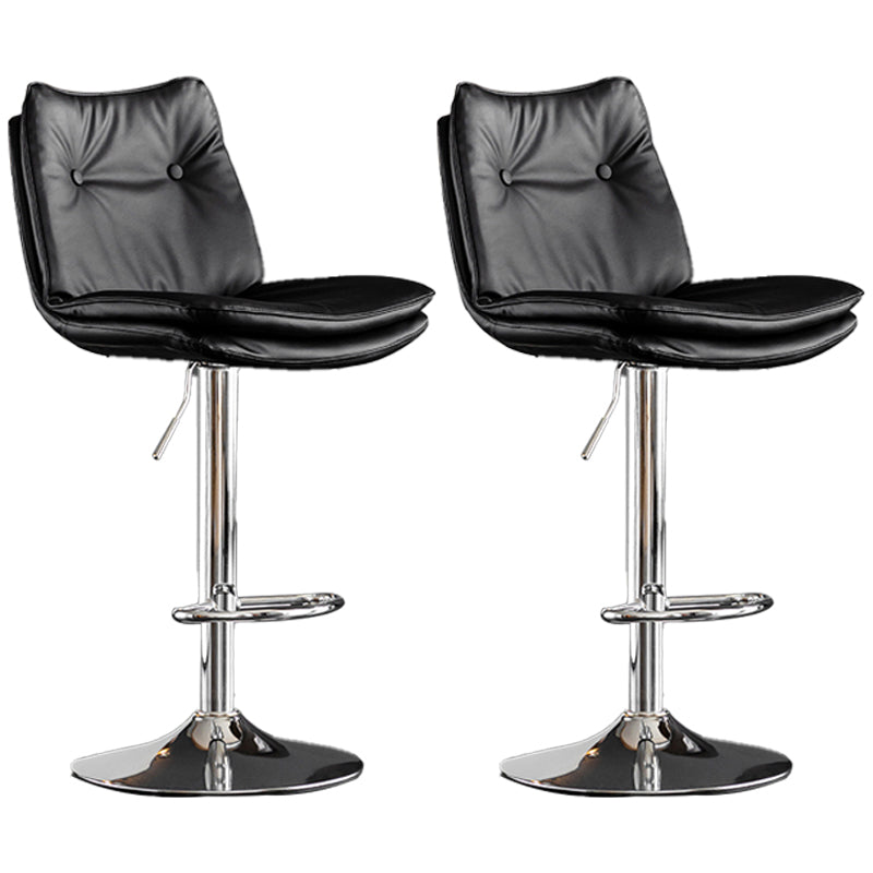 Contemporary Swivel Adjustable Height Barstool Indoor Bar Stool with Low Back