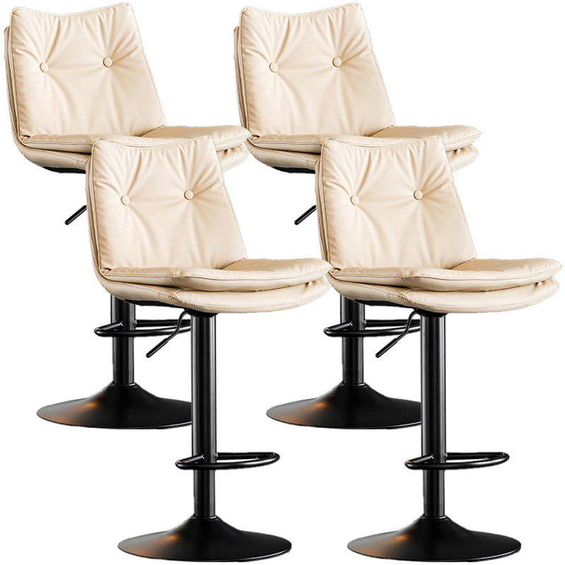 Contemporary Swivel Adjustable Height Barstool Indoor Bar Stool with Low Back