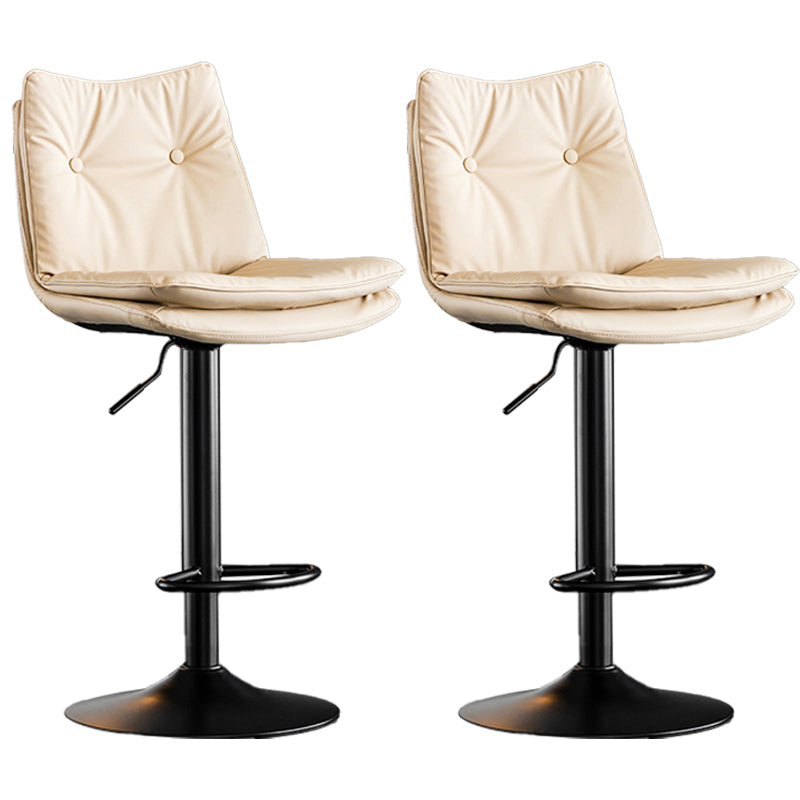 Contemporary Swivel Adjustable Height Barstool Indoor Bar Stool with Low Back
