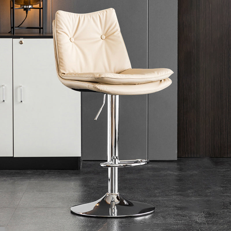 Contemporary Swivel Adjustable Height Barstool Indoor Bar Stool with Low Back