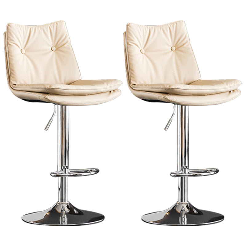 Contemporary Swivel Adjustable Height Barstool Indoor Bar Stool with Low Back