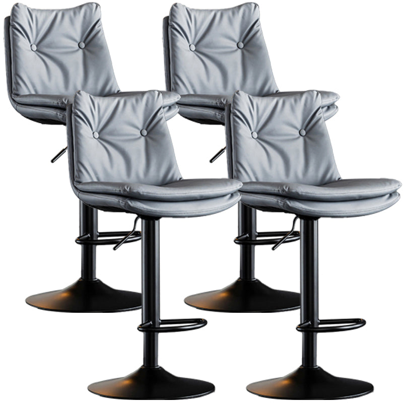 Contemporary Swivel Adjustable Height Barstool Indoor Bar Stool with Low Back