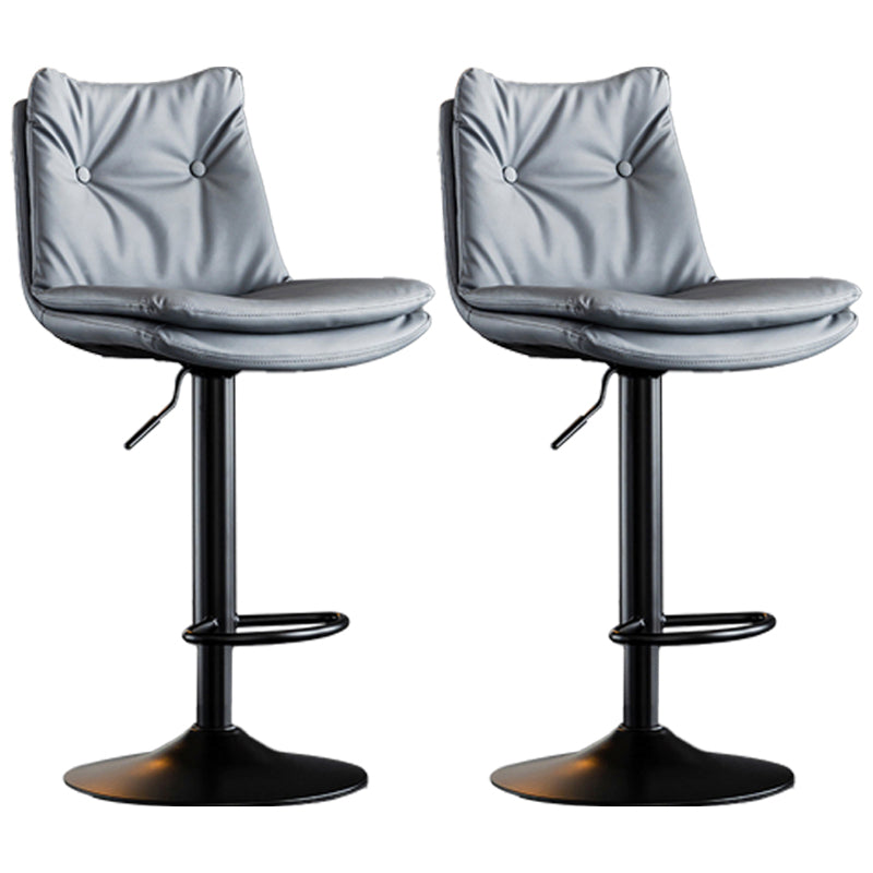 Contemporary Swivel Adjustable Height Barstool Indoor Bar Stool with Low Back