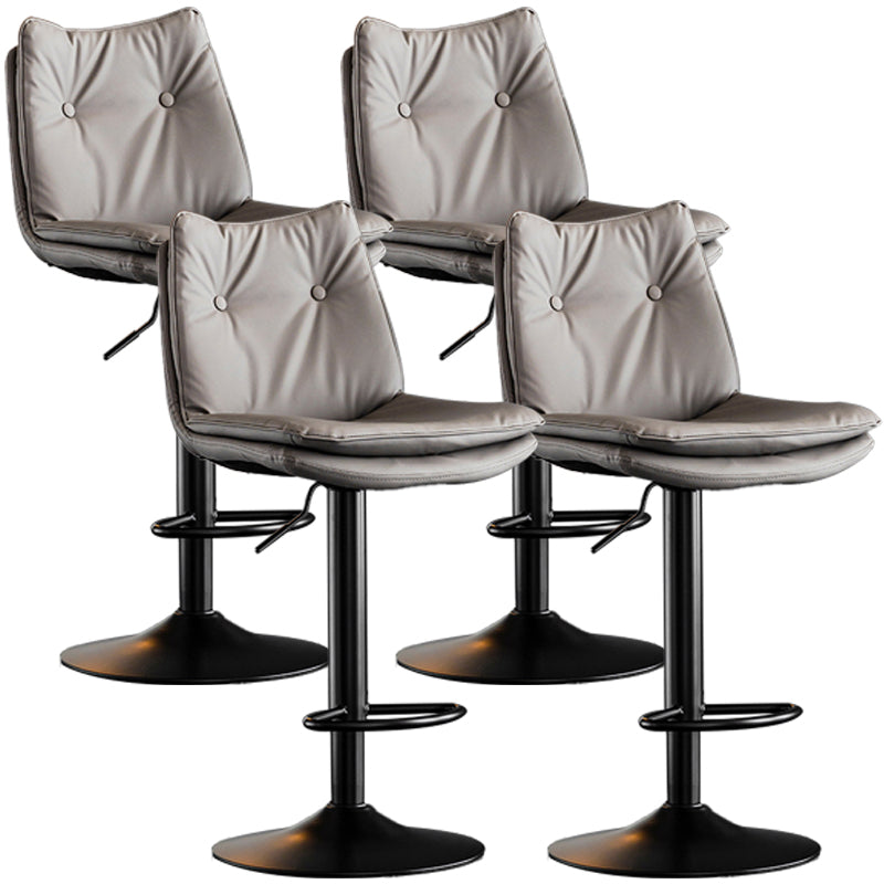 Contemporary Swivel Adjustable Height Barstool Indoor Bar Stool with Low Back