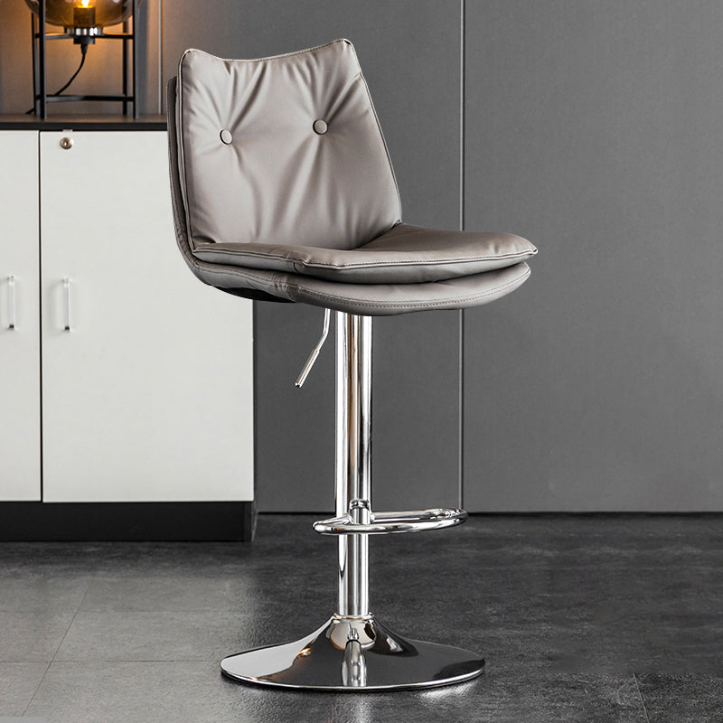 Contemporary Swivel Adjustable Height Barstool Indoor Bar Stool with Low Back