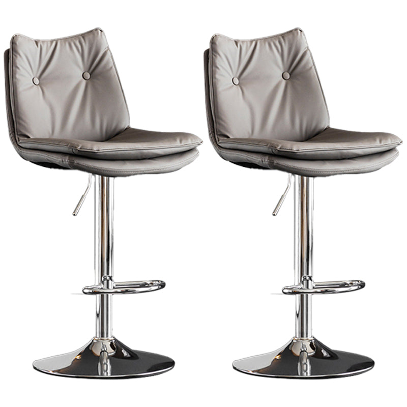 Contemporary Swivel Adjustable Height Barstool Indoor Bar Stool with Low Back