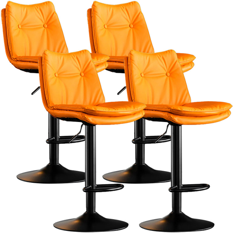 Contemporary Swivel Adjustable Height Barstool Indoor Bar Stool with Low Back