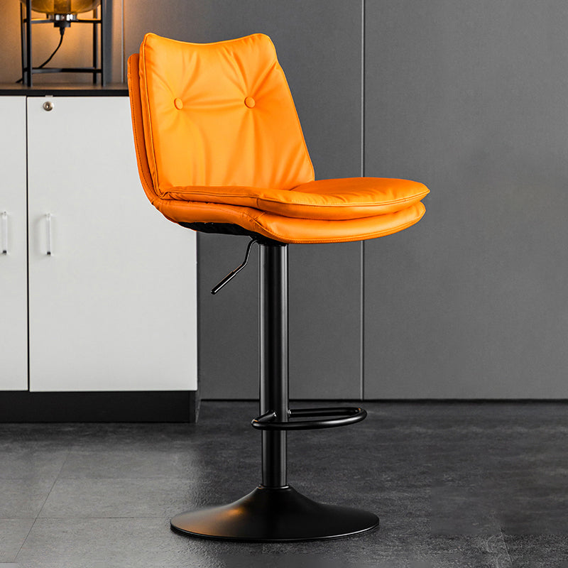 Contemporary Swivel Adjustable Height Barstool Indoor Bar Stool with Low Back