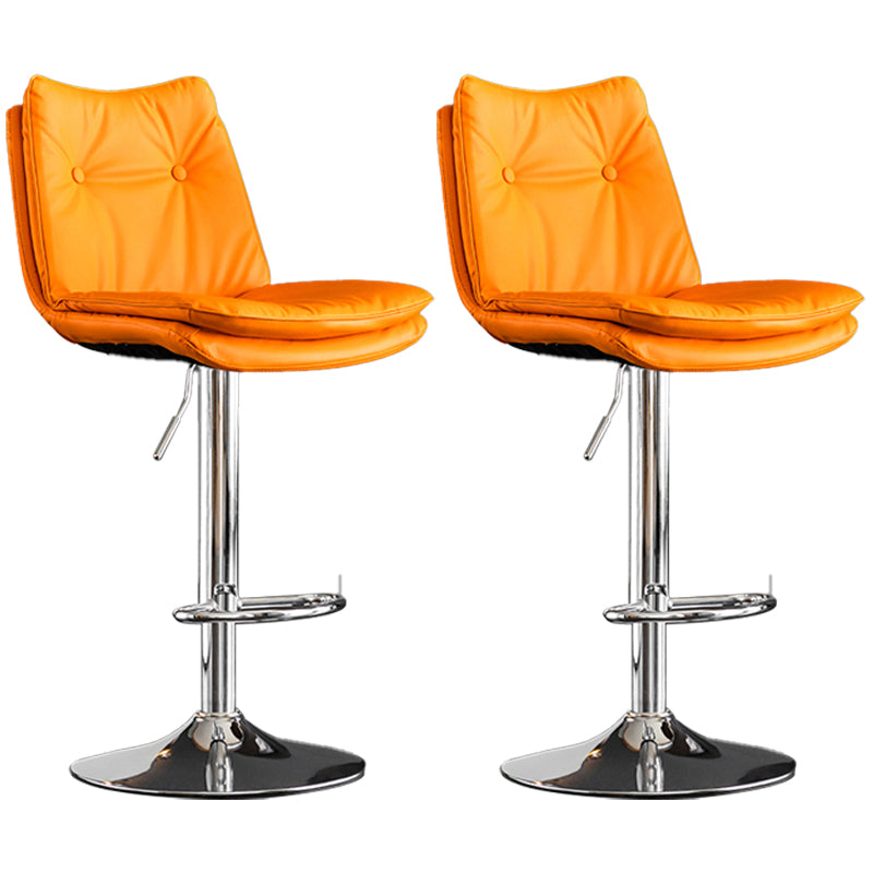 Contemporary Swivel Adjustable Height Barstool Indoor Bar Stool with Low Back
