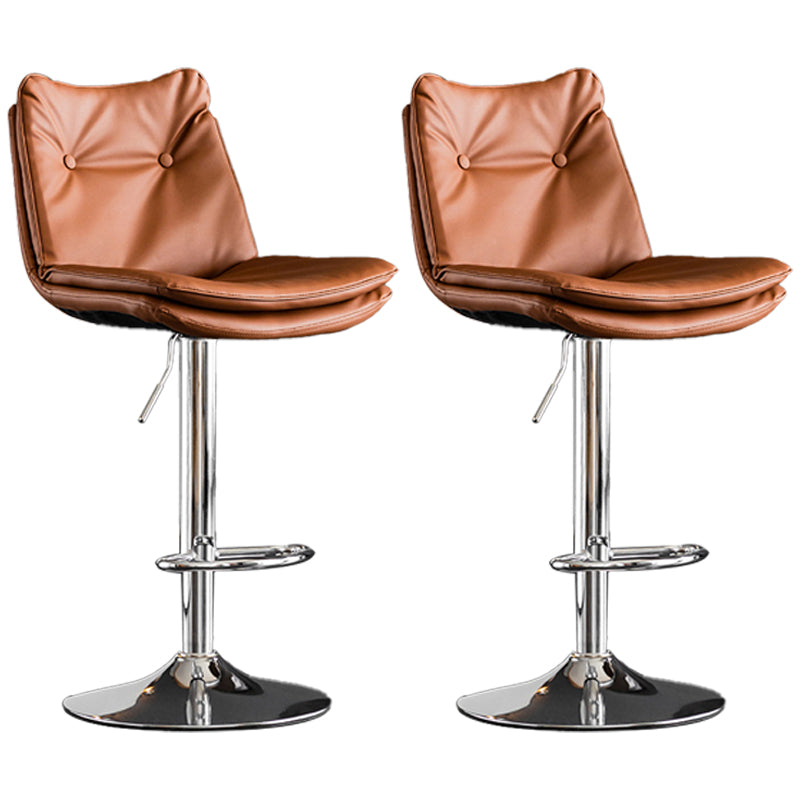 Contemporary Swivel Adjustable Height Barstool Indoor Bar Stool with Low Back