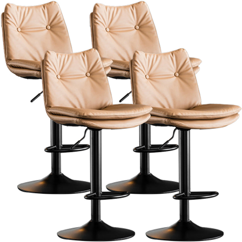 Contemporary Swivel Adjustable Height Barstool Indoor Bar Stool with Low Back